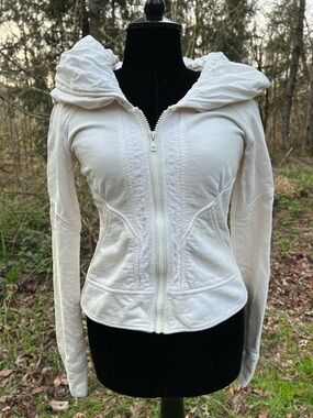Prairie Underground ivory Victorian cropped hoodie XS